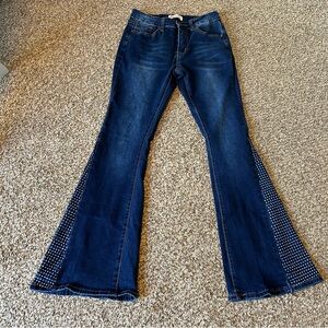 Bamboo flare rhinestone jeans sizes 7